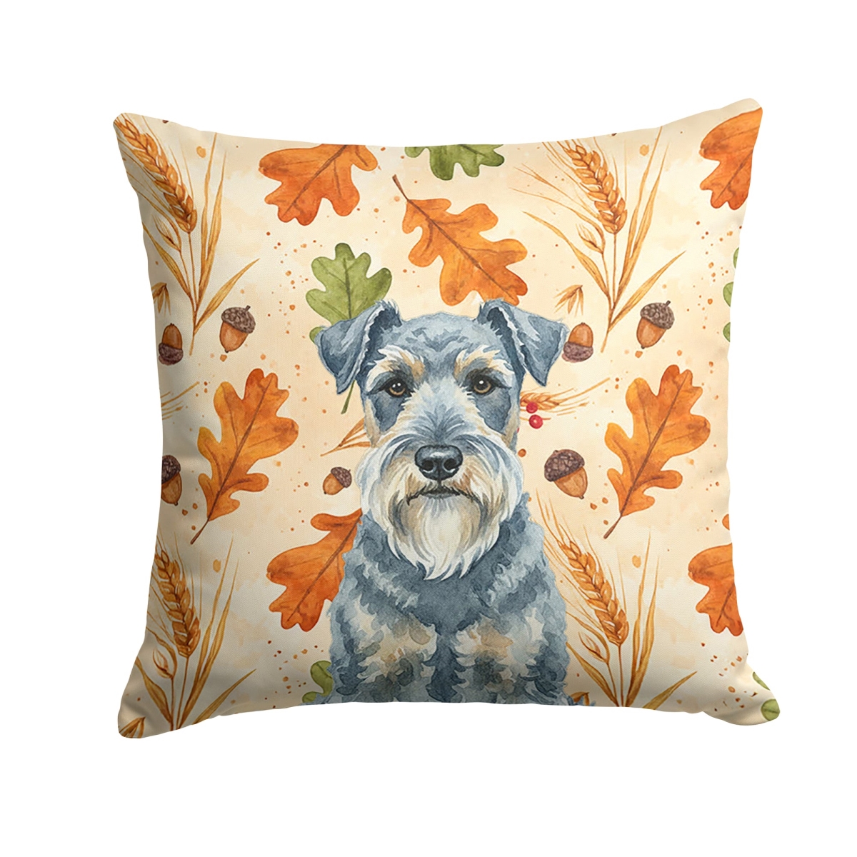WDK7889PW1414 14 x 14 in. Kerry Blue Terrier Heirloom Fall Throw Pillow