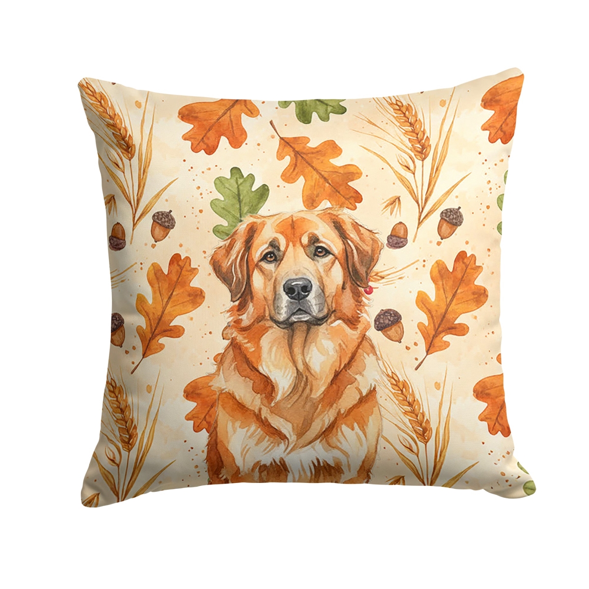 WDK7899PW1414 14 x 14 in. Red Leonberger Heirloom Fall Throw Pillow
