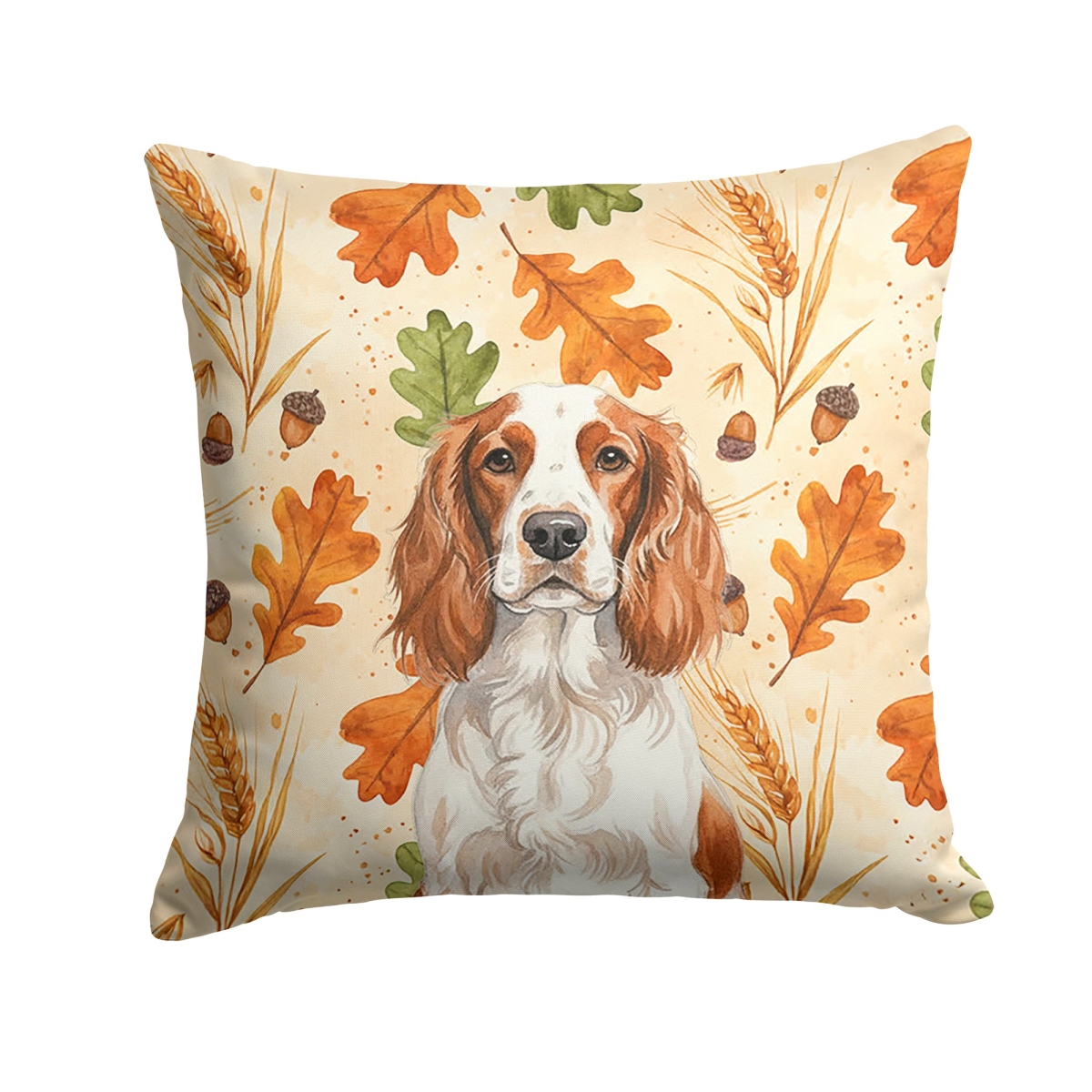 WDK8048PW1414 14 x 14 in. Welsh Springer Spaniel Heirloom Fall Throw Pillow