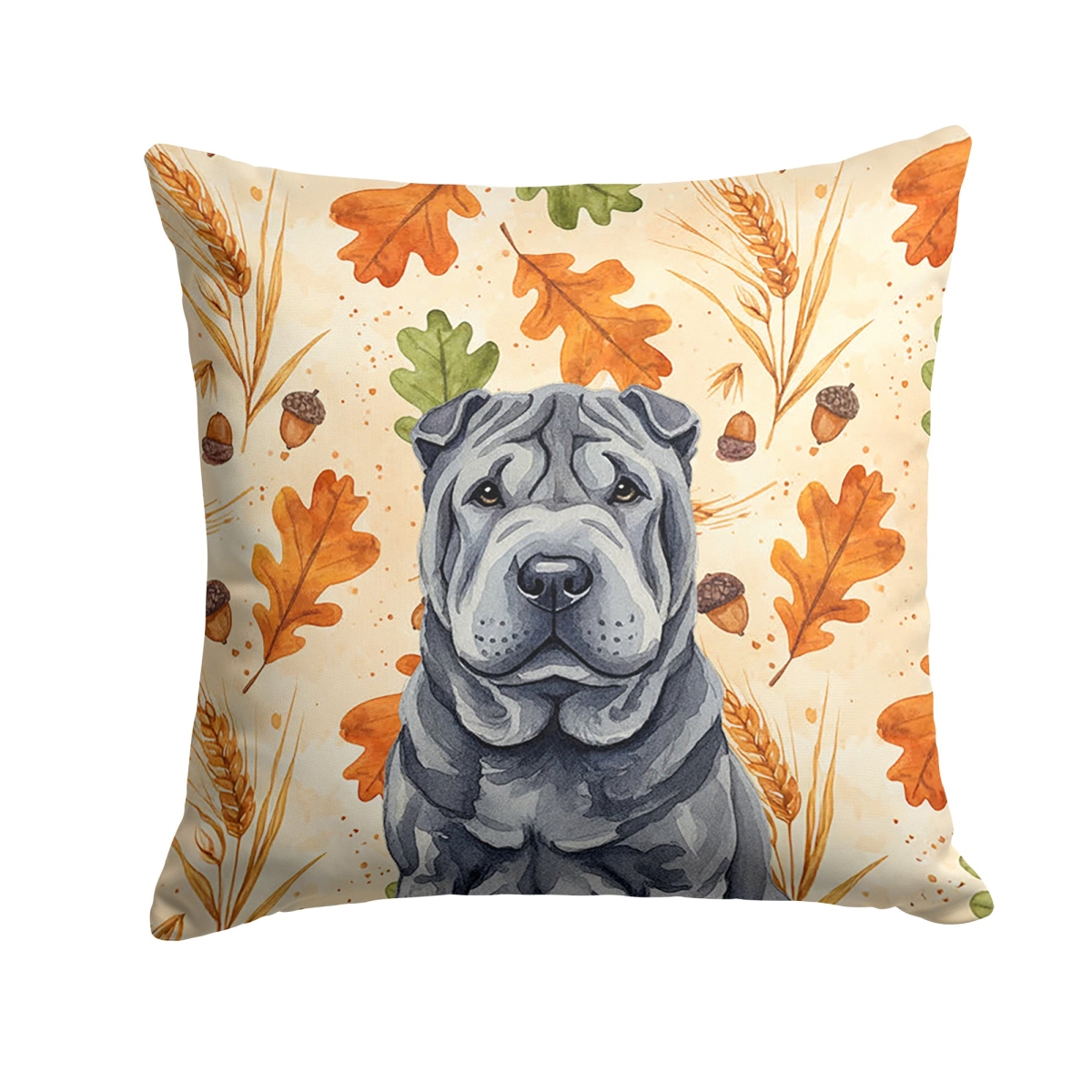 WDK8007PW1818 18 x 18 in. Black Shar Pei Heirloom Fall Throw Pillow