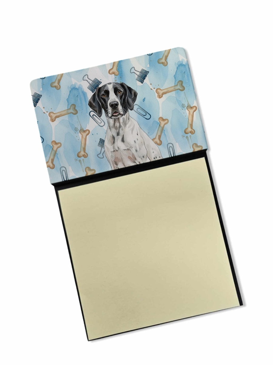 DAC9415SN 5.25 x 3.25 in. Black & White Pointer Coworker Watercolor Sticky Note Holder - Blue