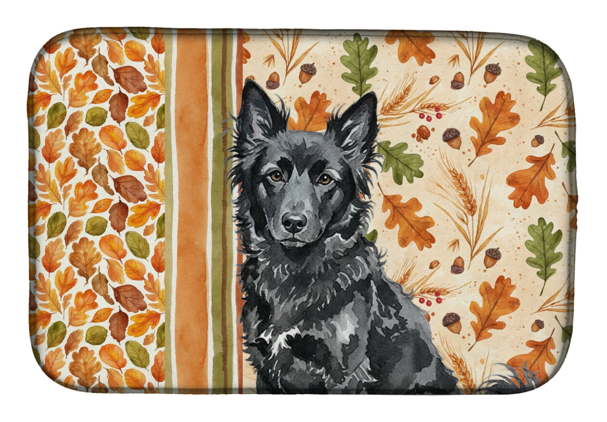 Picture of Carolines Treasures WDK7920DDM 21 x 14 in. Mudi Heirloom Fall Dish Drying Mat - Multi Color