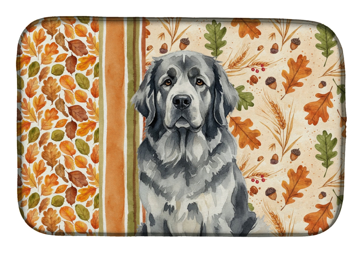 Picture of Carolines Treasures WDK7926DDM 21 x 14 in. Gray Found Land Heirloom Fall Dish Drying Mat - Multi Color
