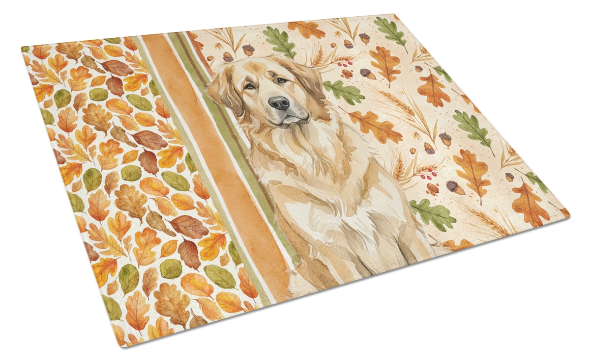 Picture of Carolines Treasures WDK7900LCB 15 x 12 in. Sandy Leonberger Heirloom Fall Glass Cutting Board