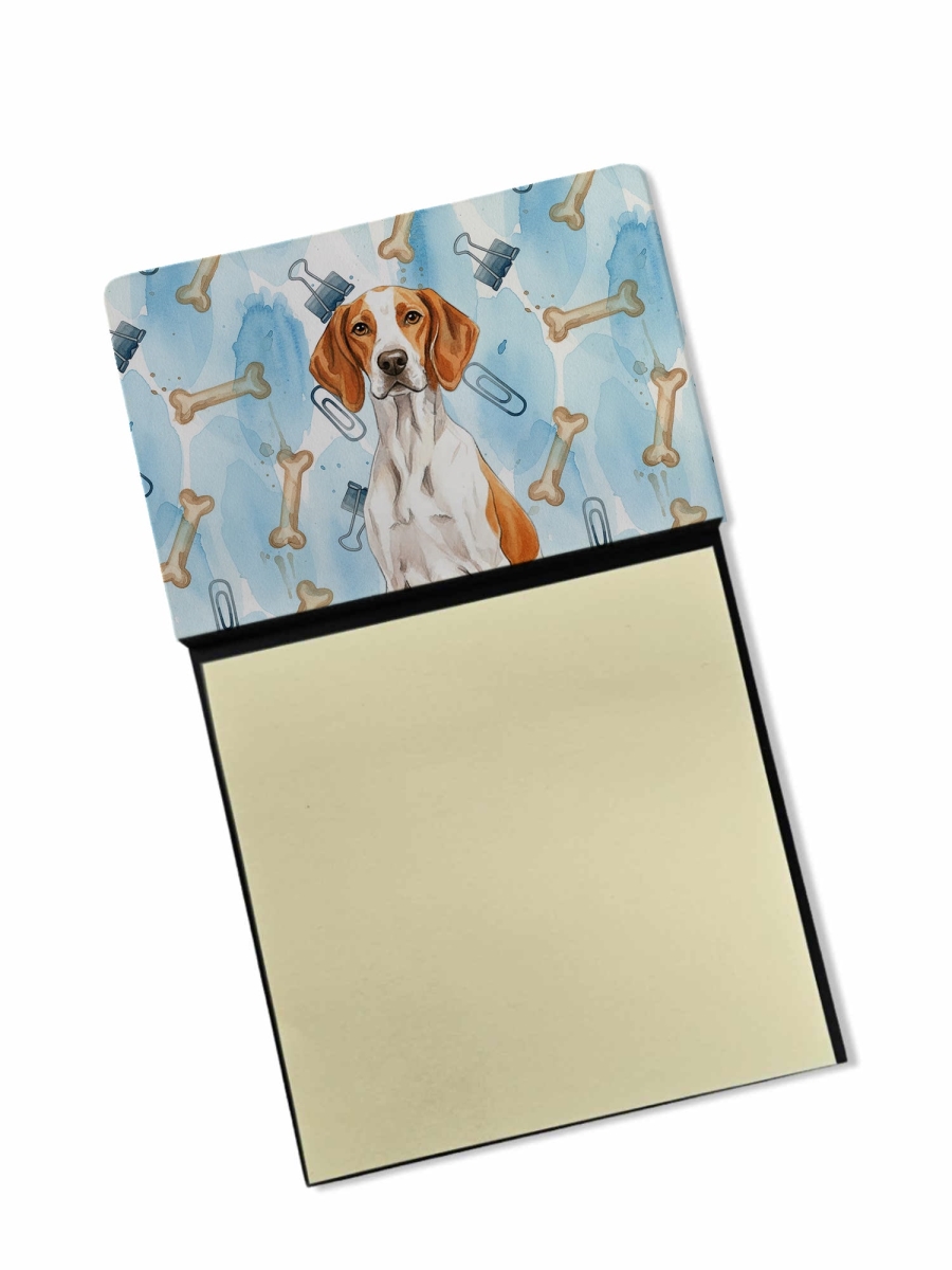 DAC9418SN 5.25 x 3.25 in. Orange & White Pointer Coworker Watercolor Sticky Note Holder - Blue