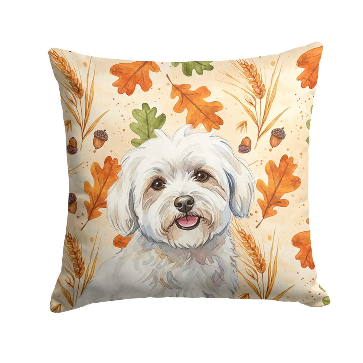 WDK7789PW1414 14 x 14 in. Coton de Tulear Heirloom Fall Throw Pillow
