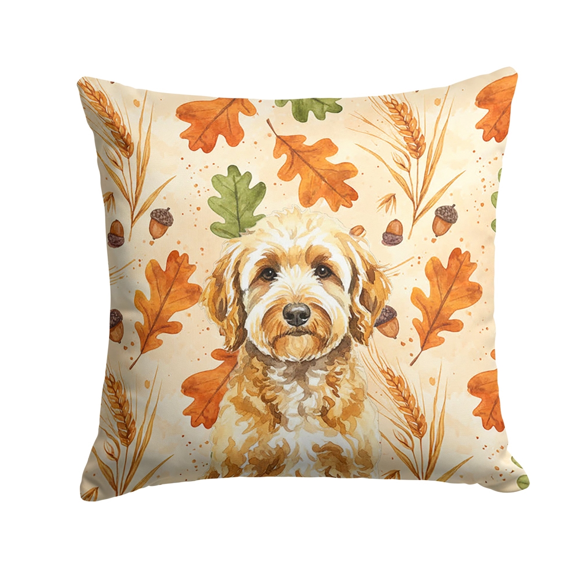 WDK7852PW1414 14 x 14 in. Goldendoodle Heirloom Fall Throw Pillow