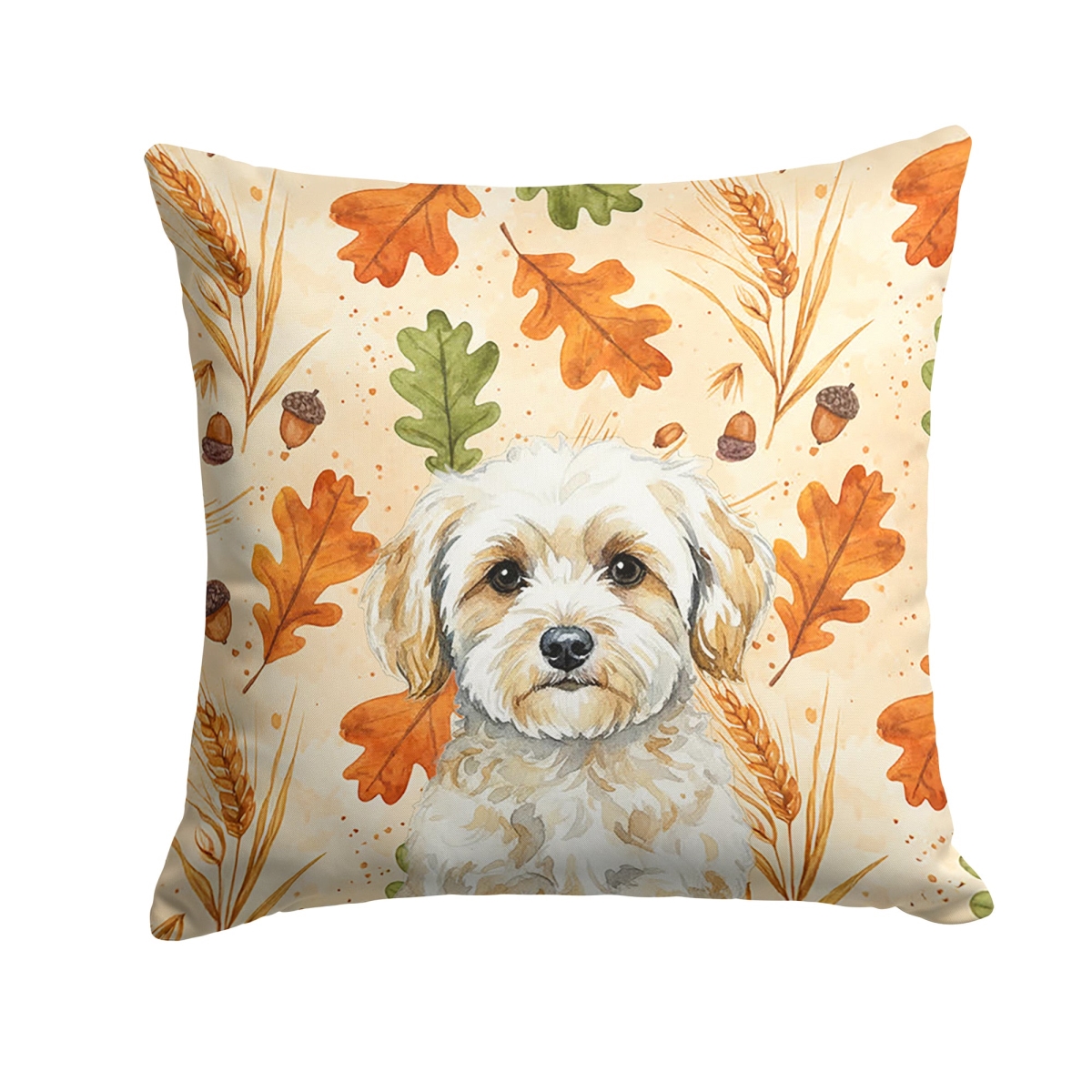 WDK7907PW1818 18 x 18 in. Maltipoo Heirloom Fall Throw Pillow