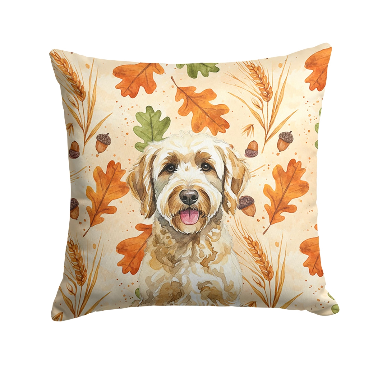 WDK7891PW1818 18 x 18 in. Labradoodle Heirloom Fall Throw Pillow