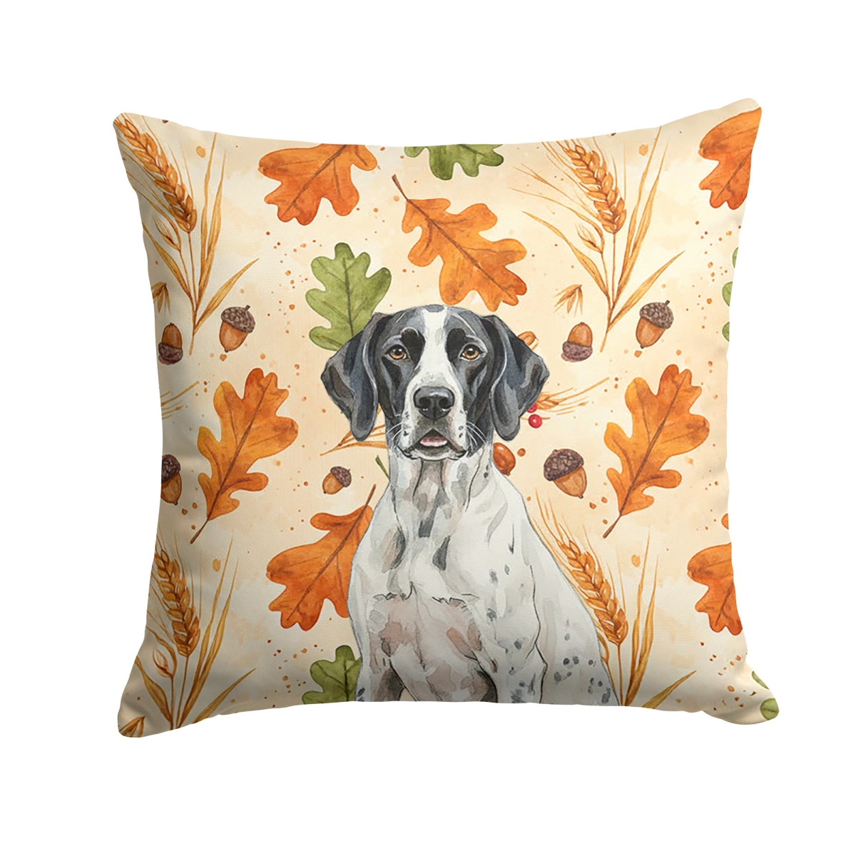 WDK7954PW1818 18 x 18 in. Black & White Pointer Heirloom Fall Throw Pillow