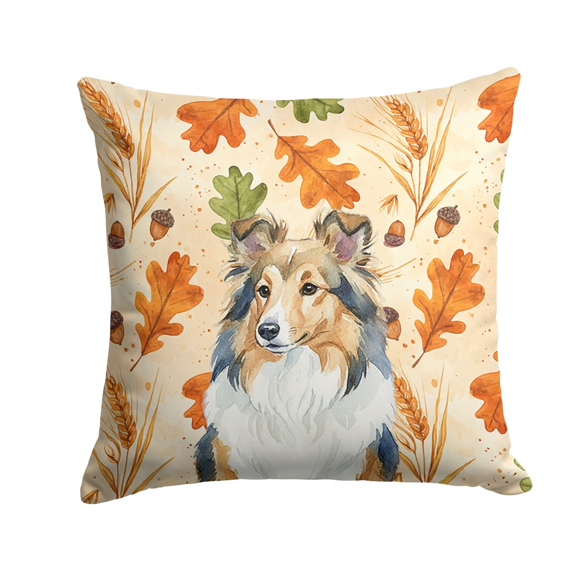 WDK8012PW1818 18 x 18 in. Sable Sheltie Heirloom Fall Throw Pillow