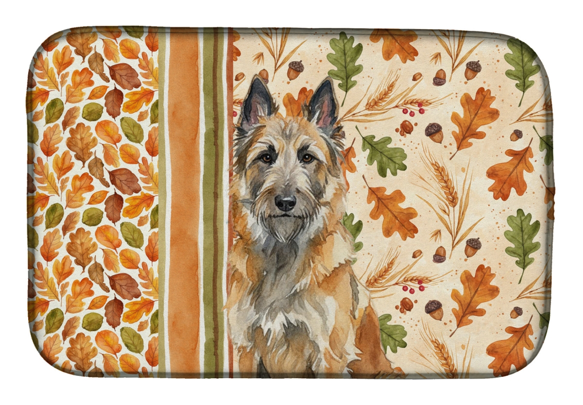 Picture of Carolines Treasures WDK7707DDM 21 x 14 in. Belgian Laekenois Heirloom Fall Dish Drying Mat - Multi Color