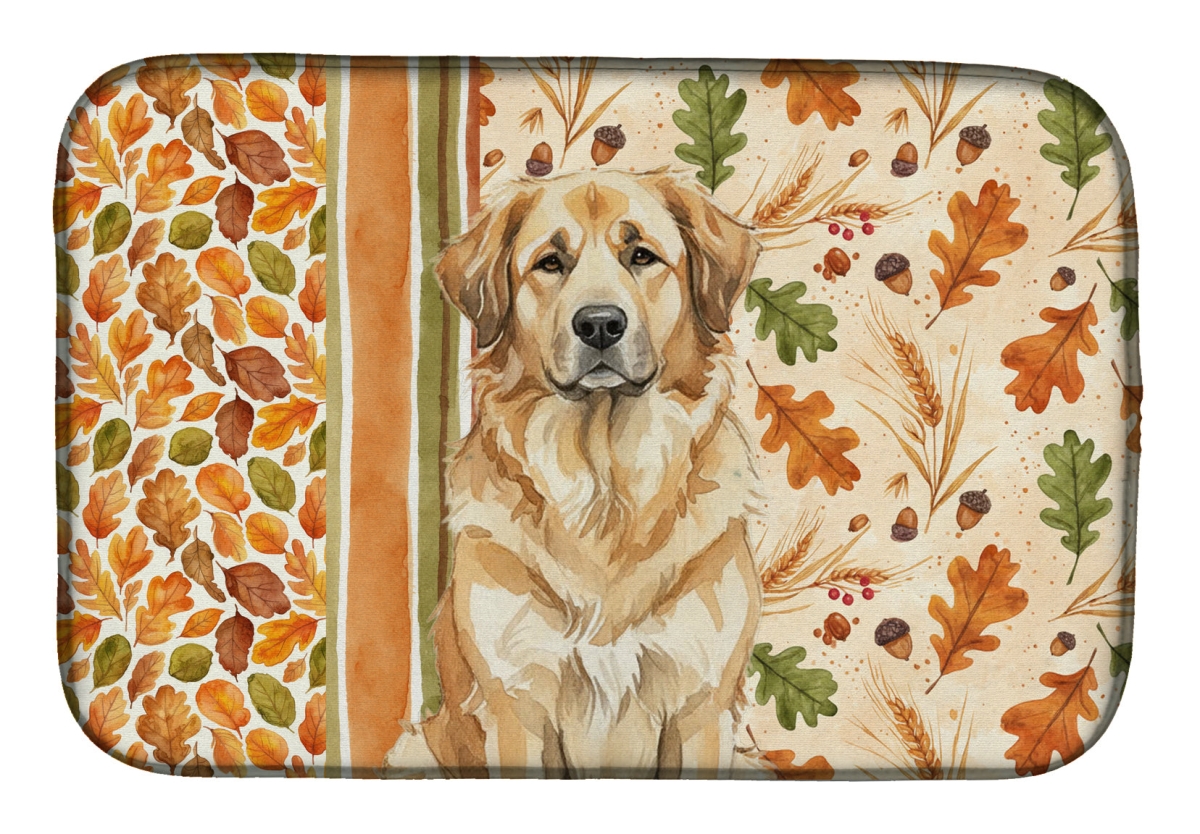 Picture of Carolines Treasures WDK7900DDM 21 x 14 in. Sandy Leonberger Heirloom Fall Dish Drying Mat - Multi Color