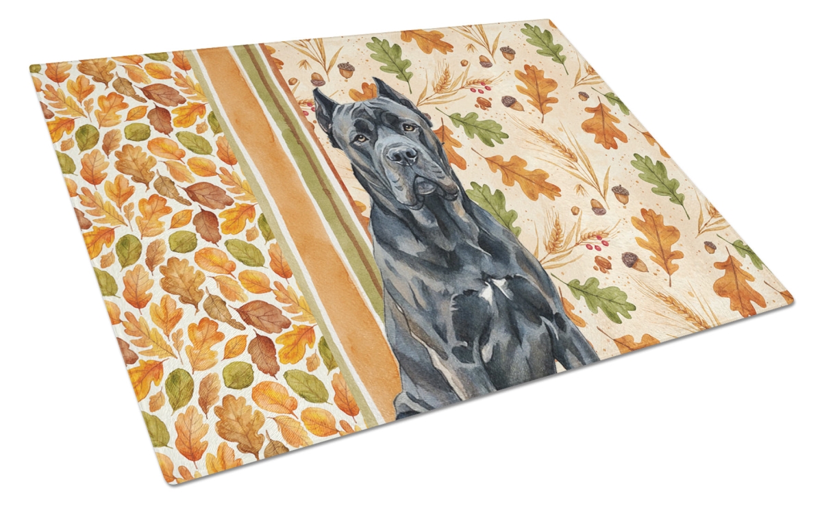 WDK7757LCB 15 x 12 in. Cane Corso Heirloom Fall Glass Cutting Board