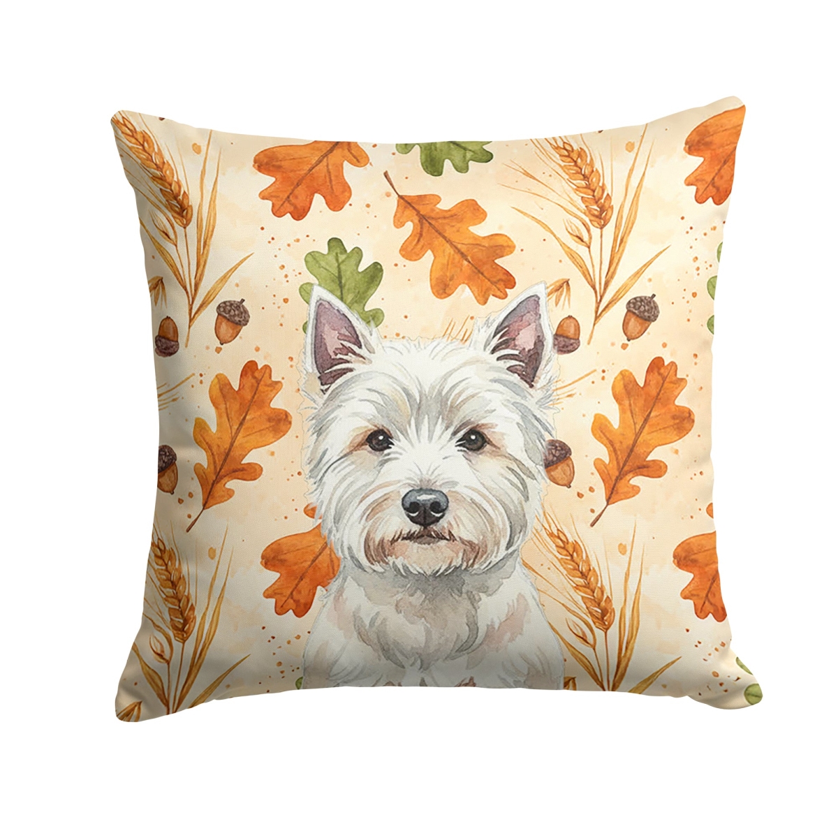 WDK8050PW1414 14 x 14 in. Westie Heirloom Fall Throw Pillow