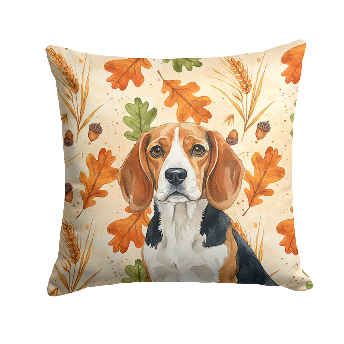 WDK7699PW1818 18 x 18 in. Beagle Heirloom Fall Throw Pillow