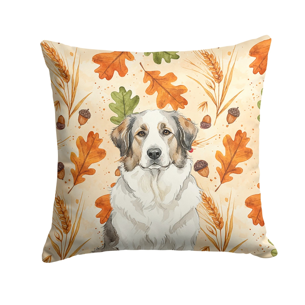 WDK7856PW1818 18 x 18 in. Decal Great Pyrenees Heirloom Fall Throw Pillow