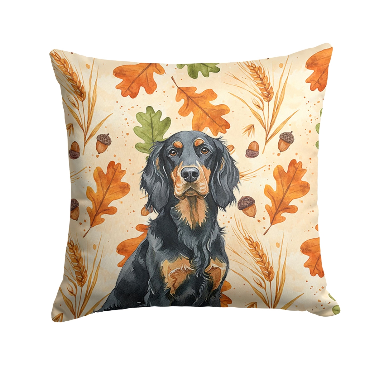 WDK7853PW1818 18 x 18 in. Gordon Setter Heirloom Fall Throw Pillow