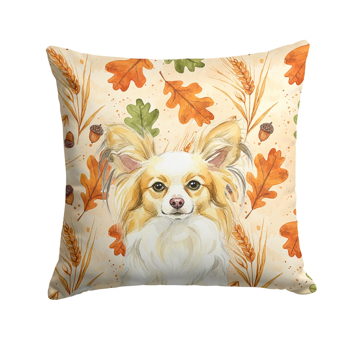 WDK7942PW1818 18 x 18 in. Lemon & White Papillon Heirloom Fall Throw Pillow