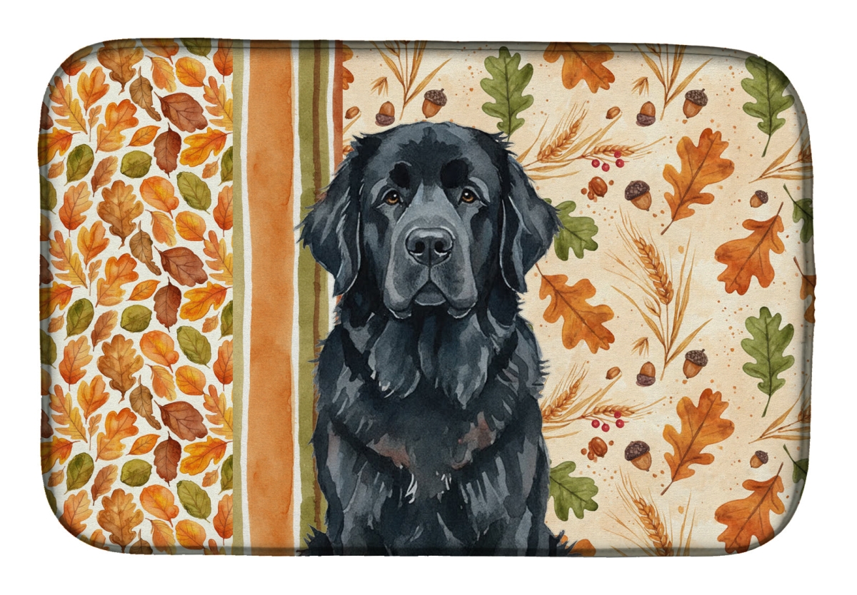 Picture of Carolines Treasures WDK7924DDM 21 x 14 in. Black Found Land Heirloom Fall Dish Drying Mat - Multi Color