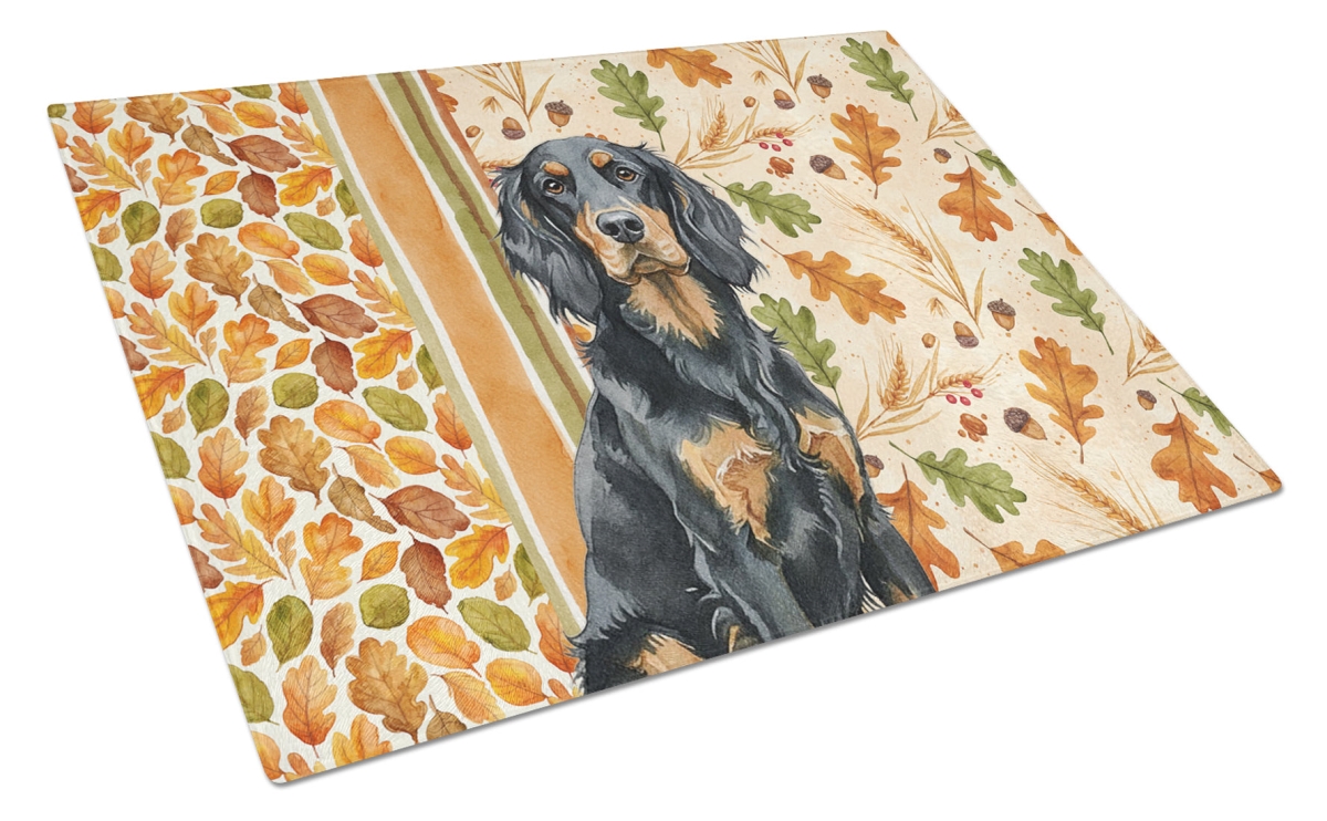 WDK7853LCB 15 x 12 in. Gordon Setter Heirloom Fall Glass Cutting Board
