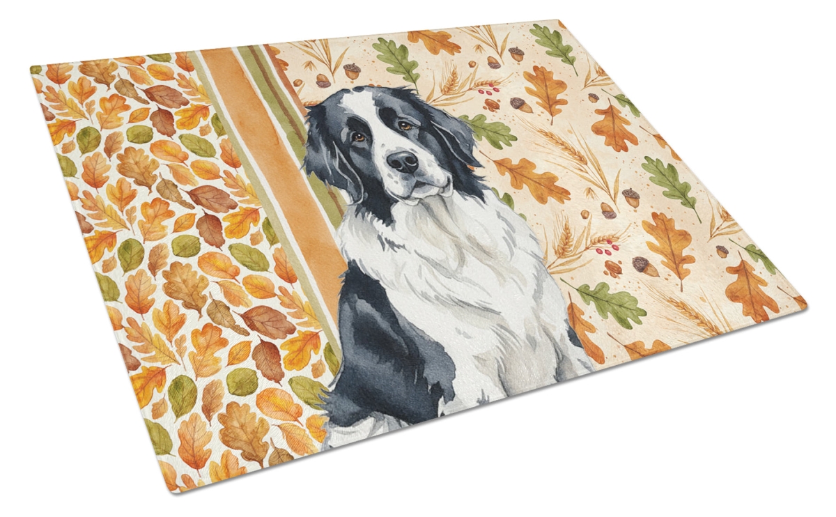 Picture of Carolines Treasures WDK7927LCB 15 x 12 in. Landseer Found Land Heirloom Fall Glass Cutting Board