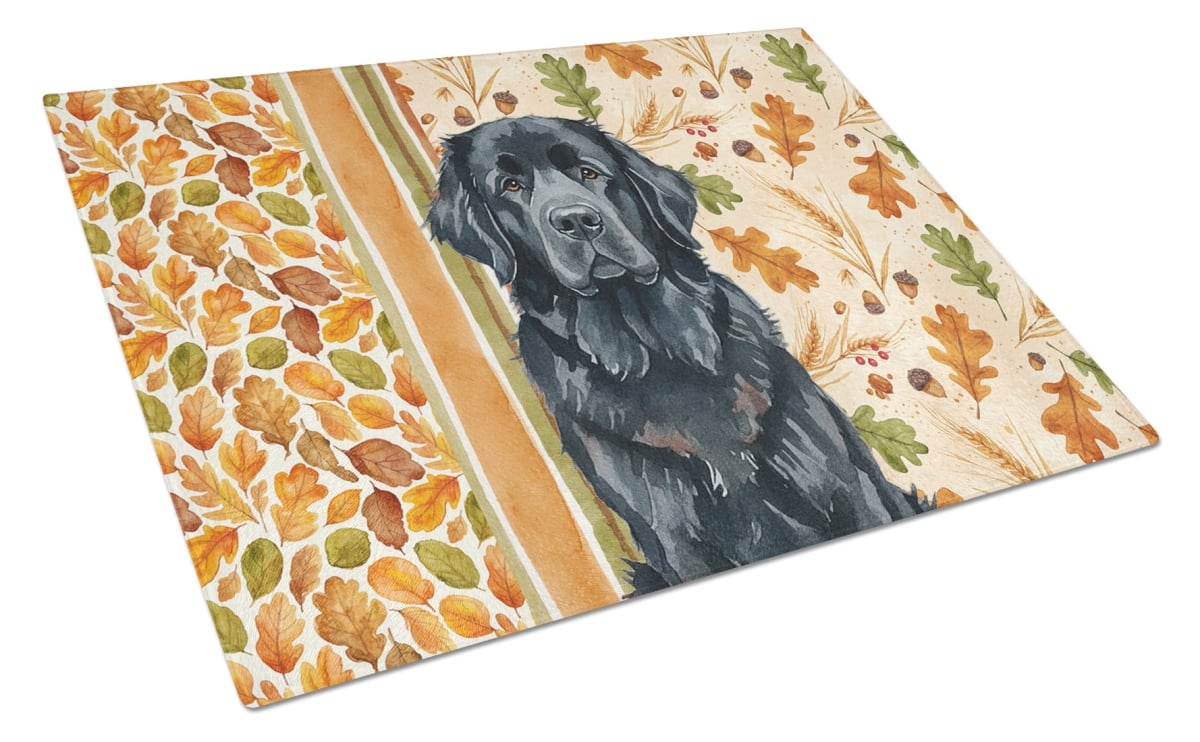 Picture of Carolines Treasures WDK7924LCB 15 x 12 in. Black Found Land Heirloom Fall Glass Cutting Board