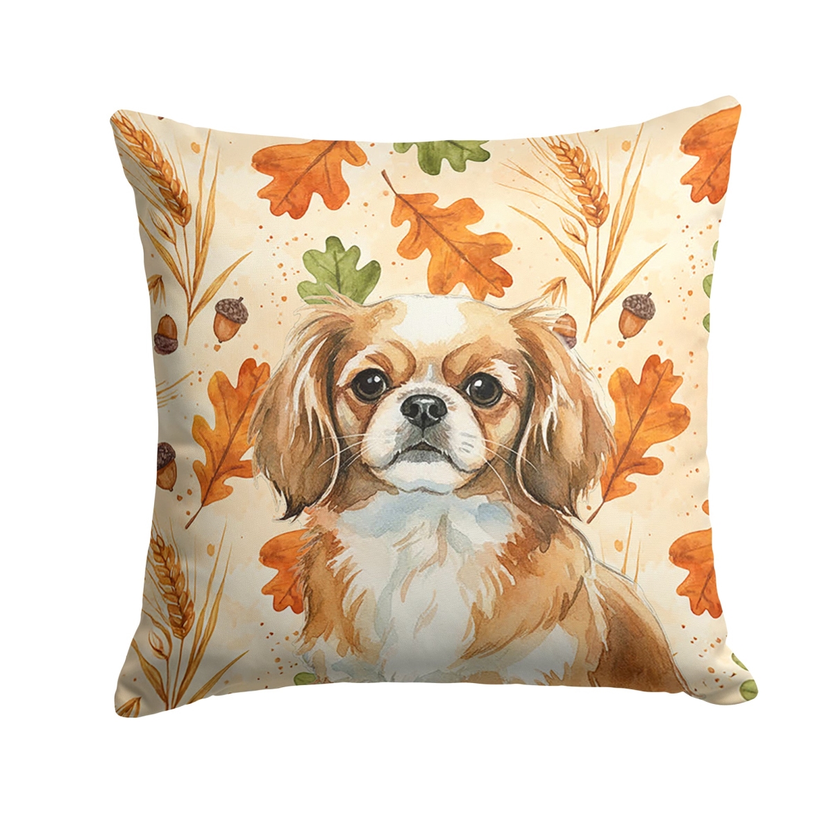 WDK8038PW1414 14 x 14 in. Tibetan Spaniel Heirloom Fall Throw Pillow