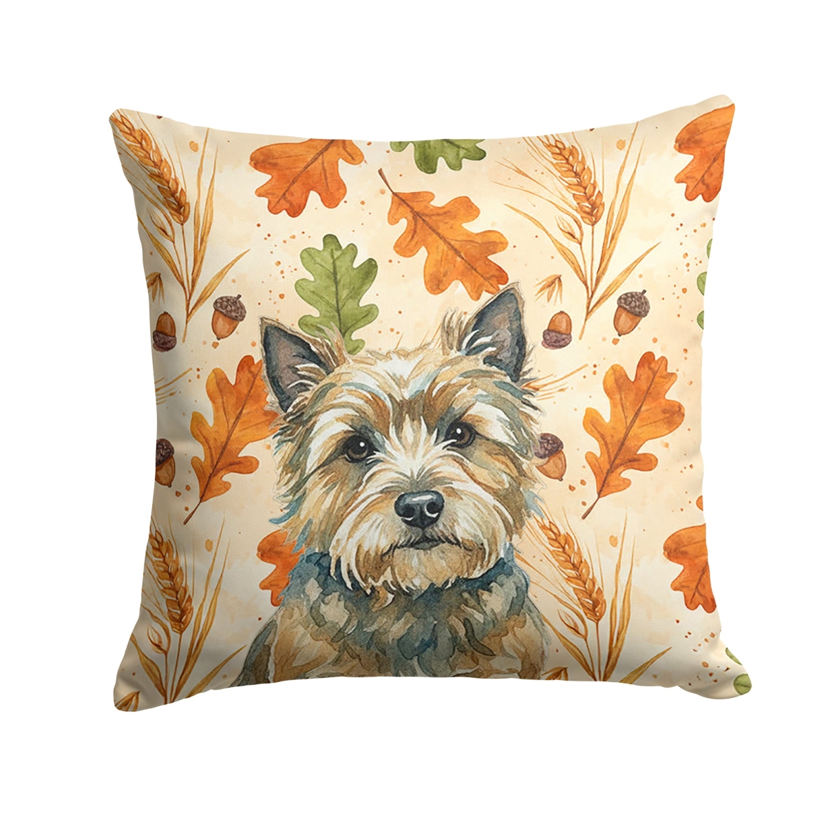 WDK7756PW1818 18 x 18 in. Cairn Terrier Heirloom Fall Throw Pillow