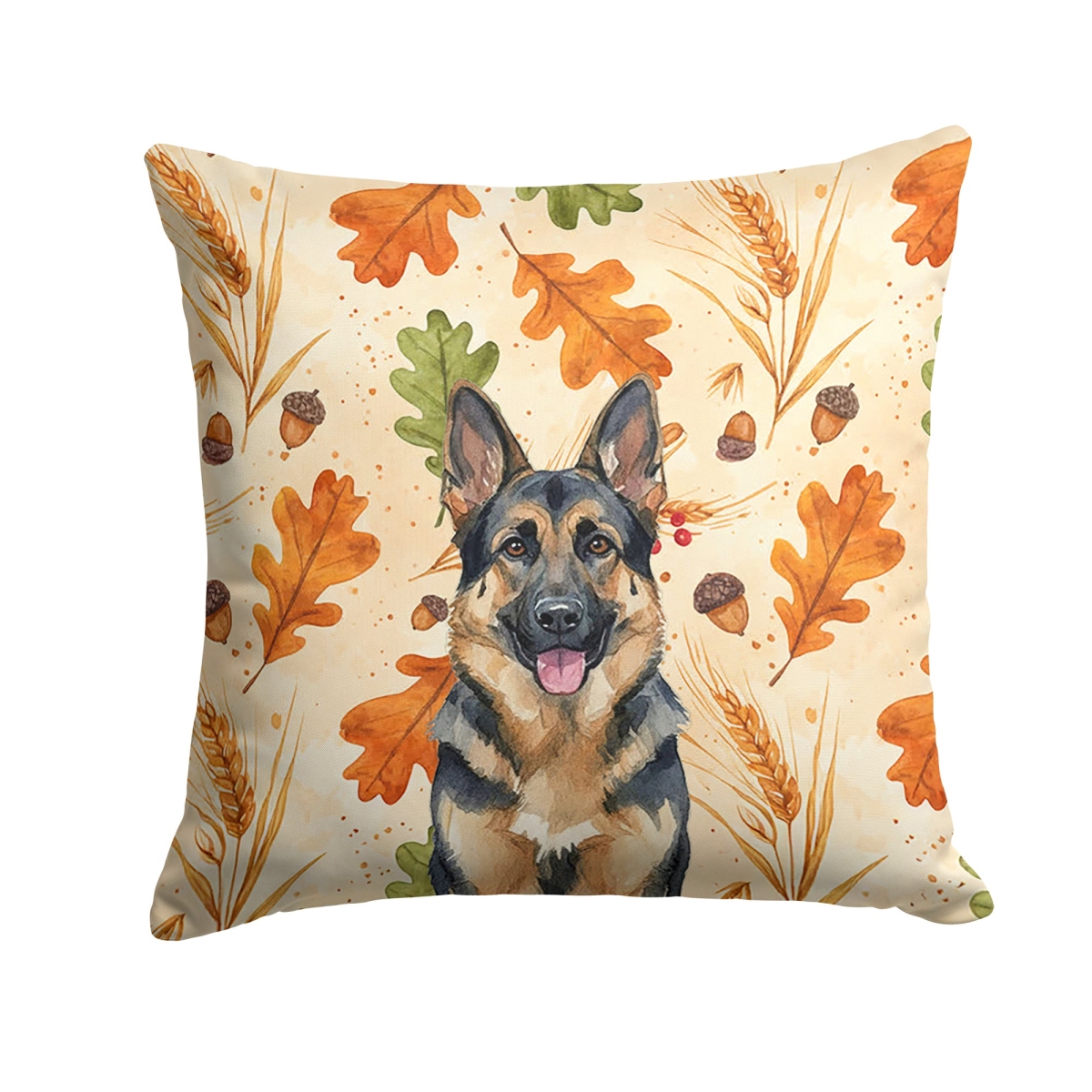 WDK7846PW1818 18 x 18 in. German Shepherd Heirloom Fall Throw Pillow