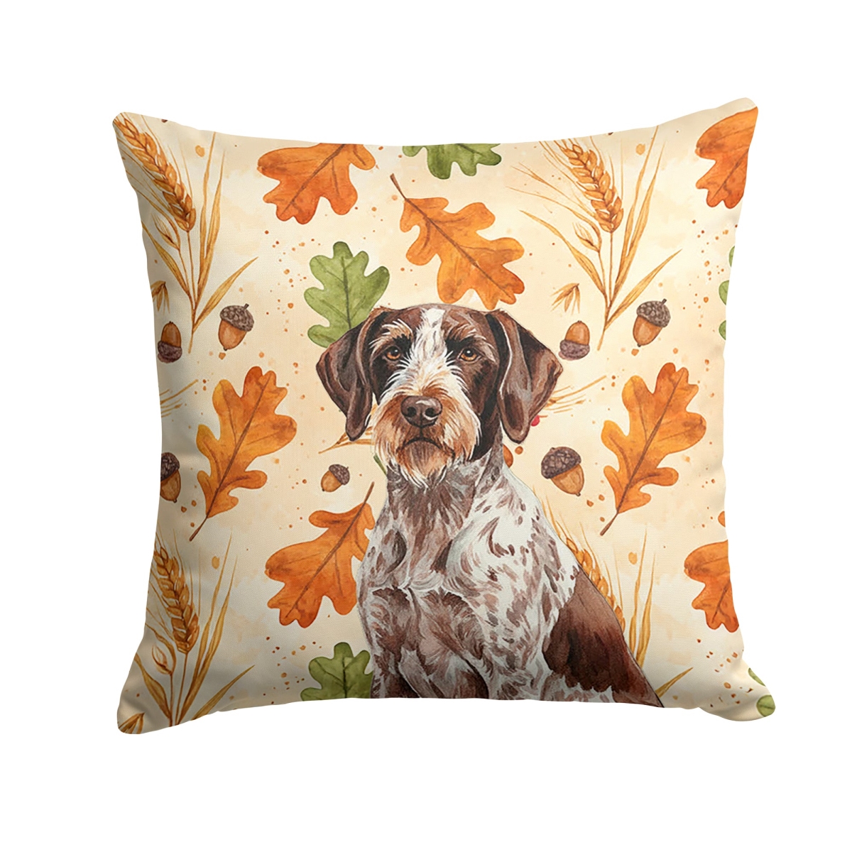 WDK7850PW1818 18 x 18 in. Roan German Wirehaired Pointer Heirloom Fall Throw Pillow