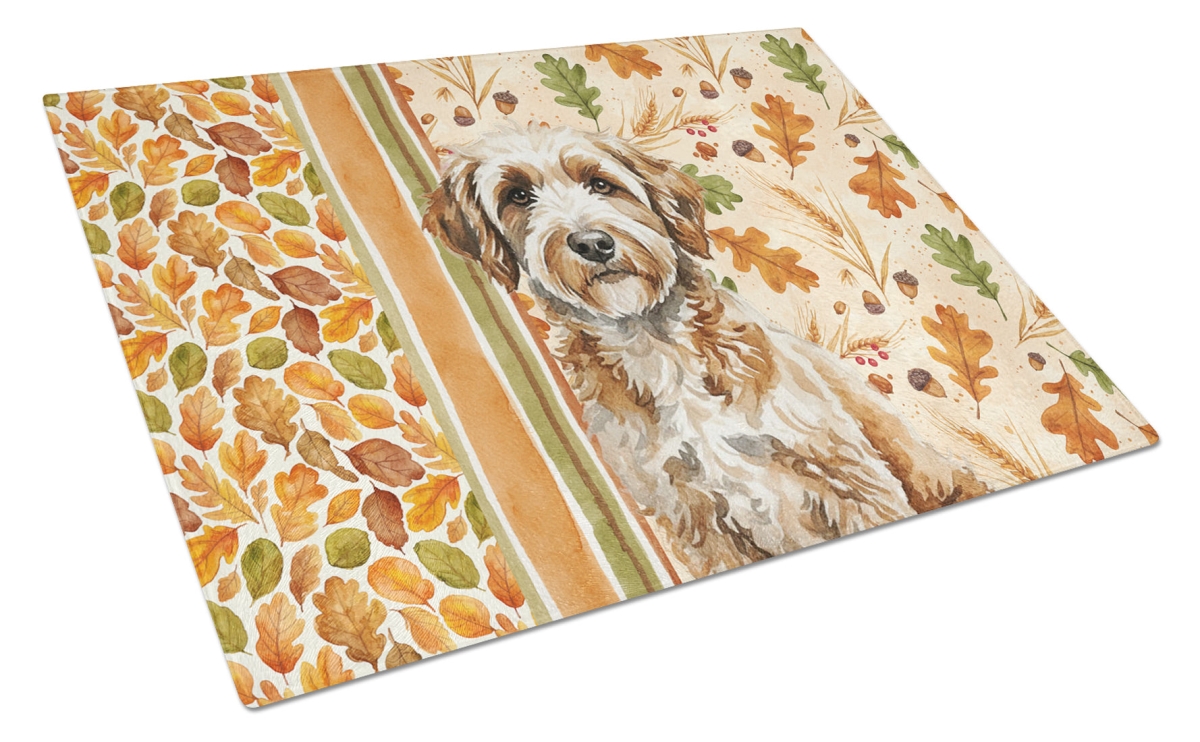 Picture of Carolines Treasures WDK7895LCB 15 x 12 in. Lagotto Romagnolo Heirloom Fall Glass Cutting Board