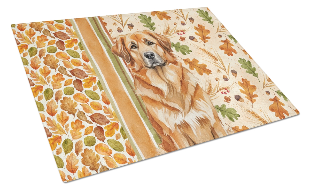 Picture of Carolines Treasures WDK7899LCB 15 x 12 in. Red Leonberger Heirloom Fall Glass Cutting Board