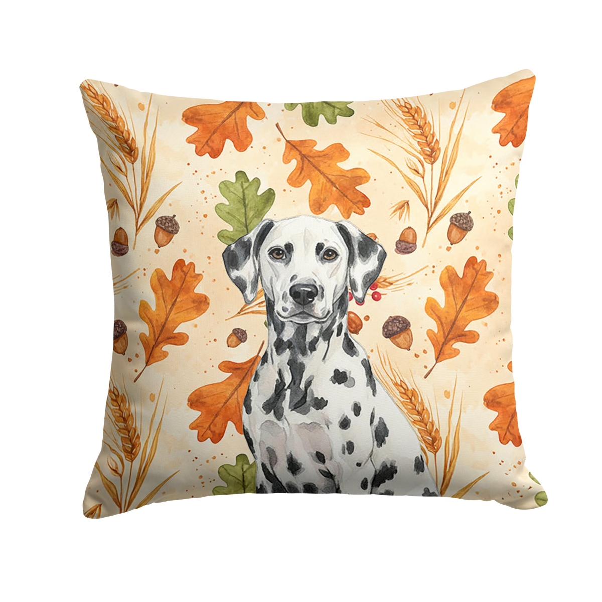 WDK7804PW1414 14 x 14 in. Dalmatian Heirloom Fall Throw Pillow