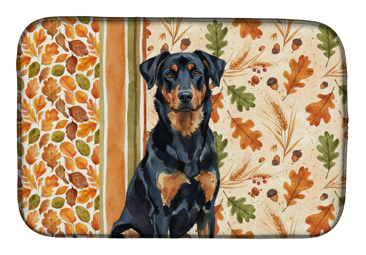 Picture of Carolines Treasures WDK7706DDM 21 x 14 in. Beauceron Heirloom Fall Dish Drying Mat - Multi Color