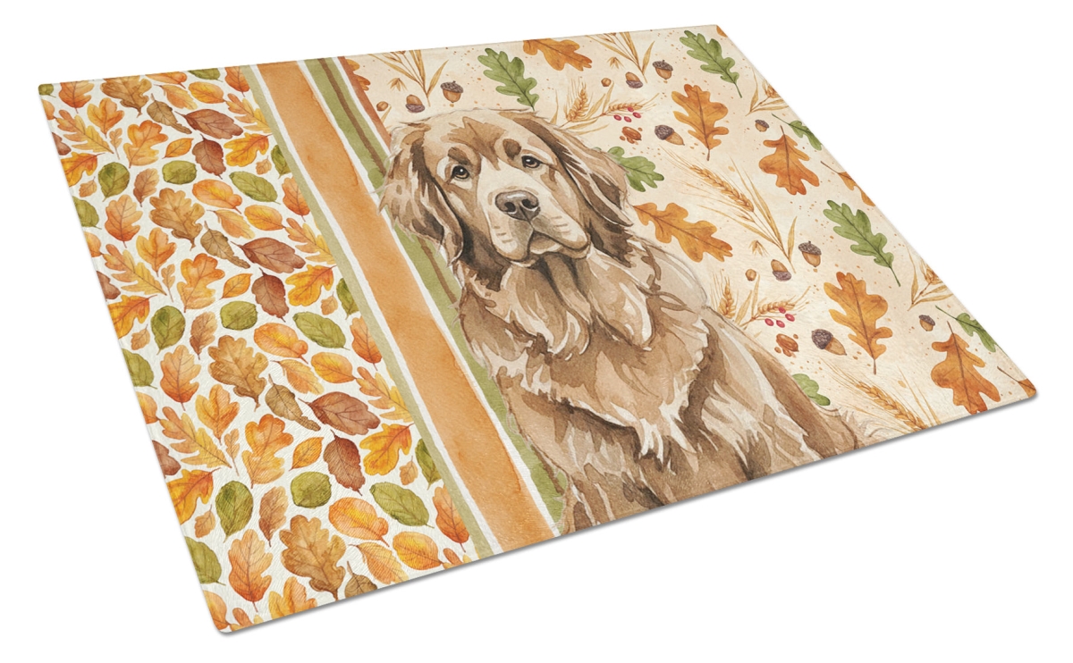 Picture of Carolines Treasures WDK7925LCB 15 x 12 in. Brown Found Land Heirloom Fall Glass Cutting Board