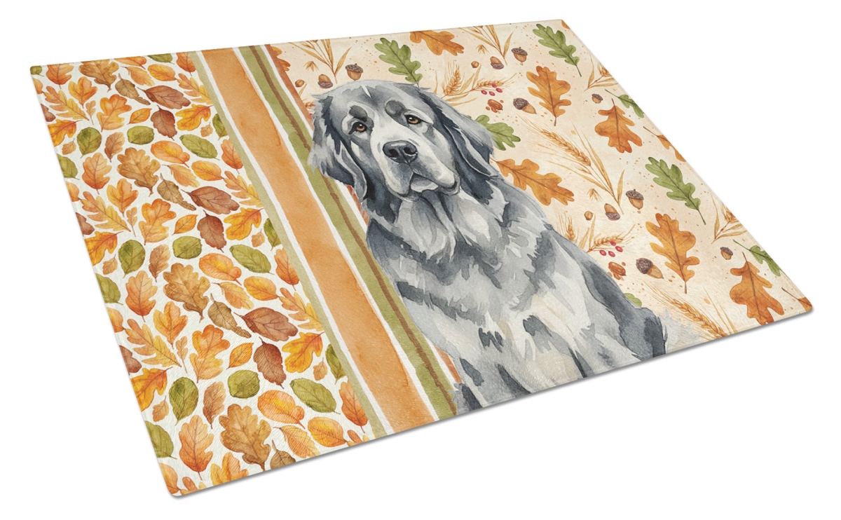 Picture of Carolines Treasures WDK7926LCB 15 x 12 in. Gray Found Land Heirloom Fall Glass Cutting Board