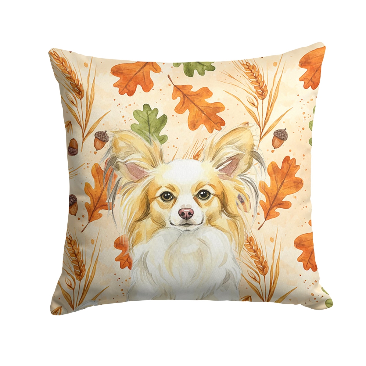 WDK7942PW1414 14 x 14 in. Lemon & White Papillon Heirloom Fall Throw Pillow