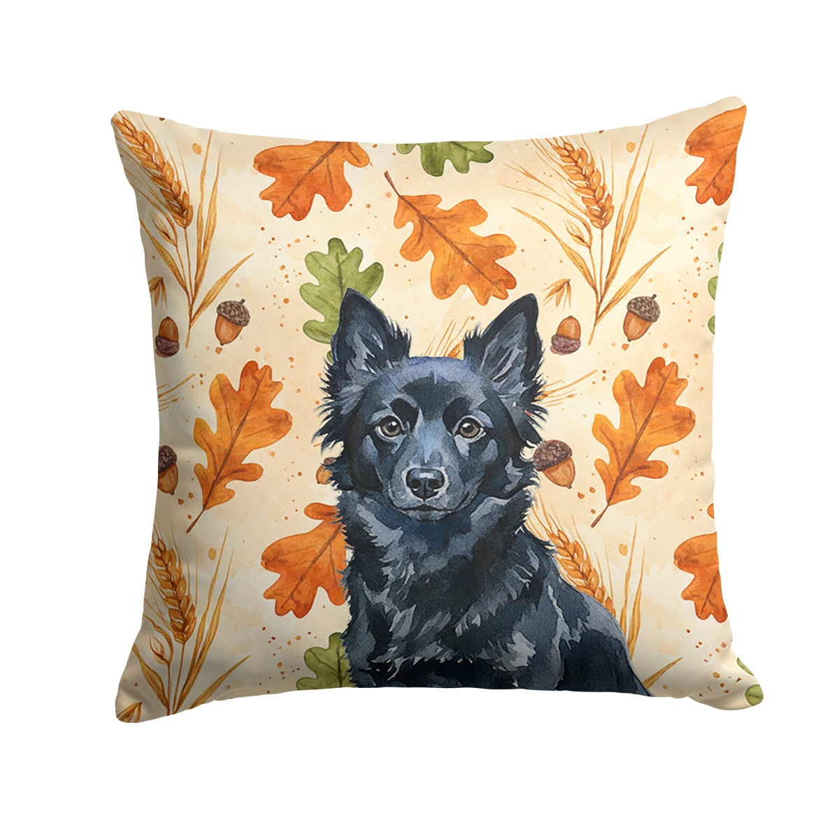 WDK8000PW1414 14 x 14 in. Schipperke Heirloom Fall Throw Pillow
