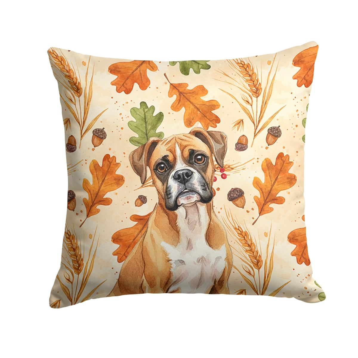 WDK7736PW1818 18 x 18 in. Boxer Heirloom Fall Throw Pillow
