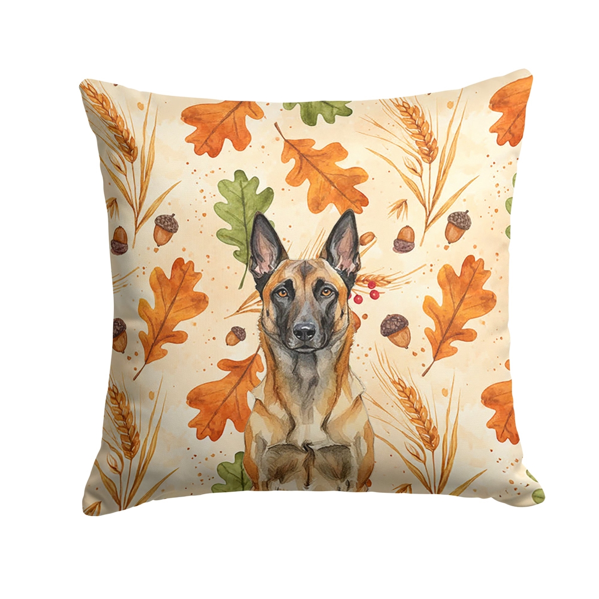 WDK7708PW1414 14 x 14 in. Belgian Malinois Heirloom Fall Throw Pillow