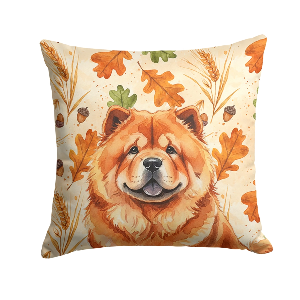 WDK7780PW1414 14 x 14 in. Red Chow-Chow Heirloom Fall Throw Pillow