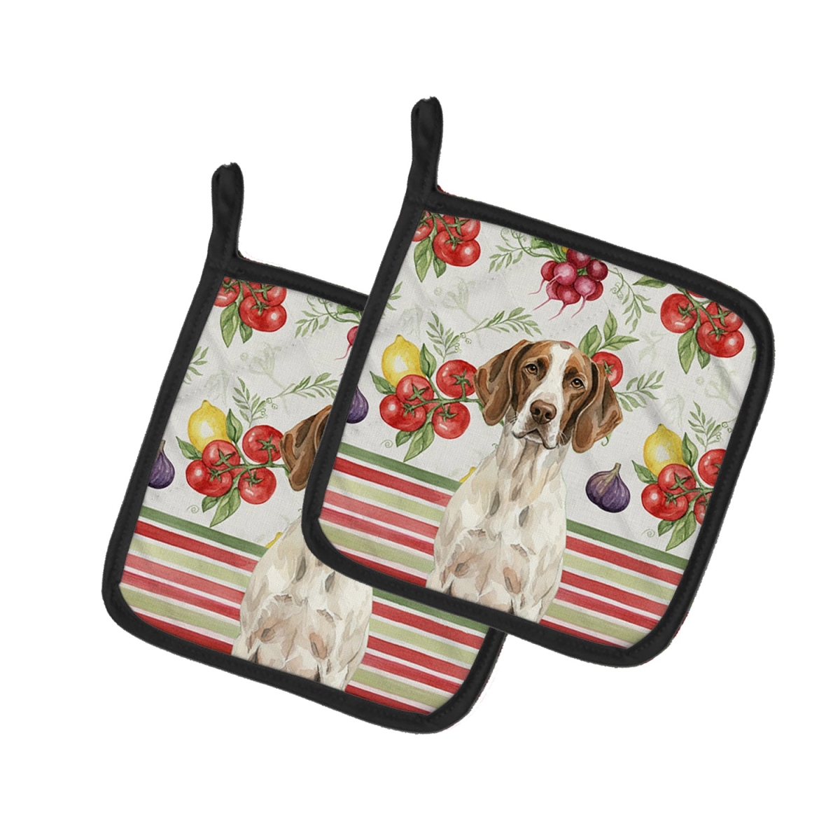 Picture of Carolines Treasures WDK8355PTHD Unisex Adult Liver & White Pointer Vegetables Pot Holders - 7.5 x 7.5 in. - Set of 2