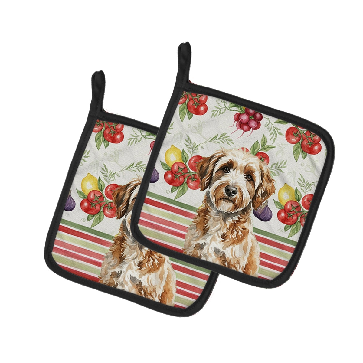 Picture of Carolines Treasures WDK8295PTHD Unisex Adult Lagotto Romagnolo Vegetables Pot Holders - 7.5 x 7.5 in. - Set of 2