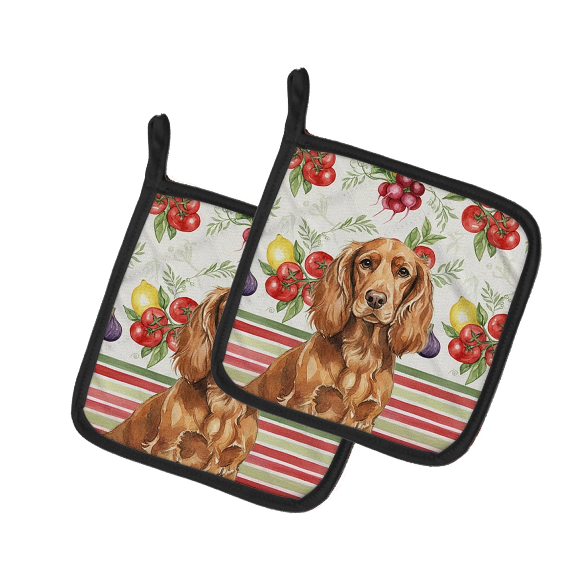Picture of Carolines Treasures WDK8138PTHD Unisex Adult Boykin Spaniel Vegetables Pot Holders - 7.5 x 7.5 in. - Set of 2