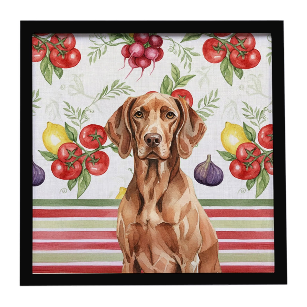 WDK8356MFP88 Unisex Liver Pointer Vegetables Framed Metal Print - 8 x 8 in.