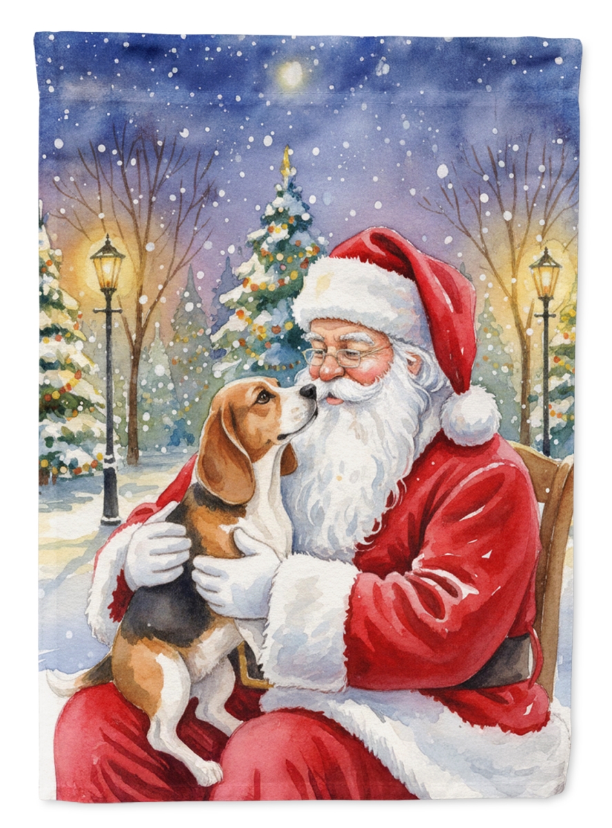 FNT1005CHF 40 x 28 in. Beagle with Santa Claus House Flag
