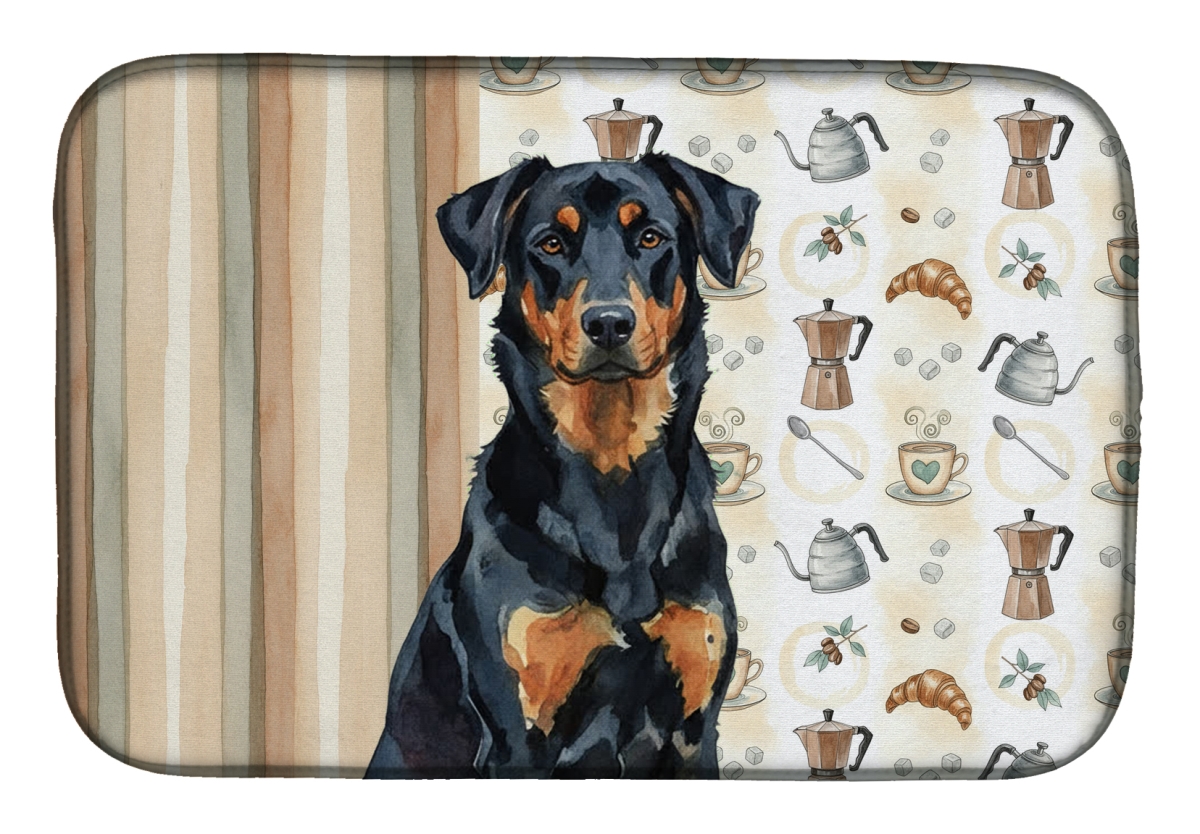 Picture of Carolines Treasures WDK7306DDM 21 x 14 in. Beauceron Coffee Bar Dish Drying Mat