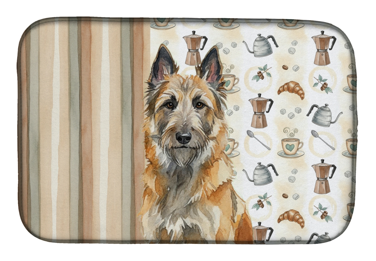 Picture of Carolines Treasures WDK7307DDM 21 x 14 in. Belgian Laekenois Coffee Bar Dish Drying Mat