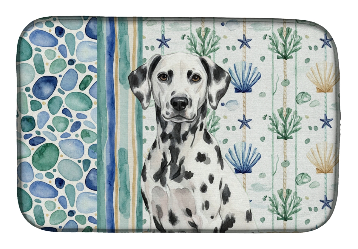 Picture of Carolines Treasures WDK7004DDM 21 x 14 in. Dalmatian Coastal Sea Glass Dish Drying Mat